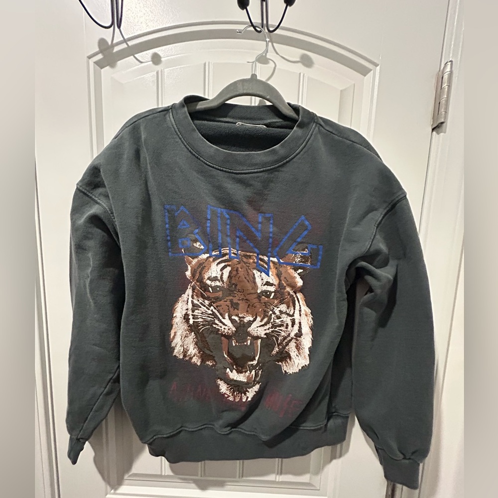SOLD Anine Bing Tiger faded black  sweatshirt, size M fits like S